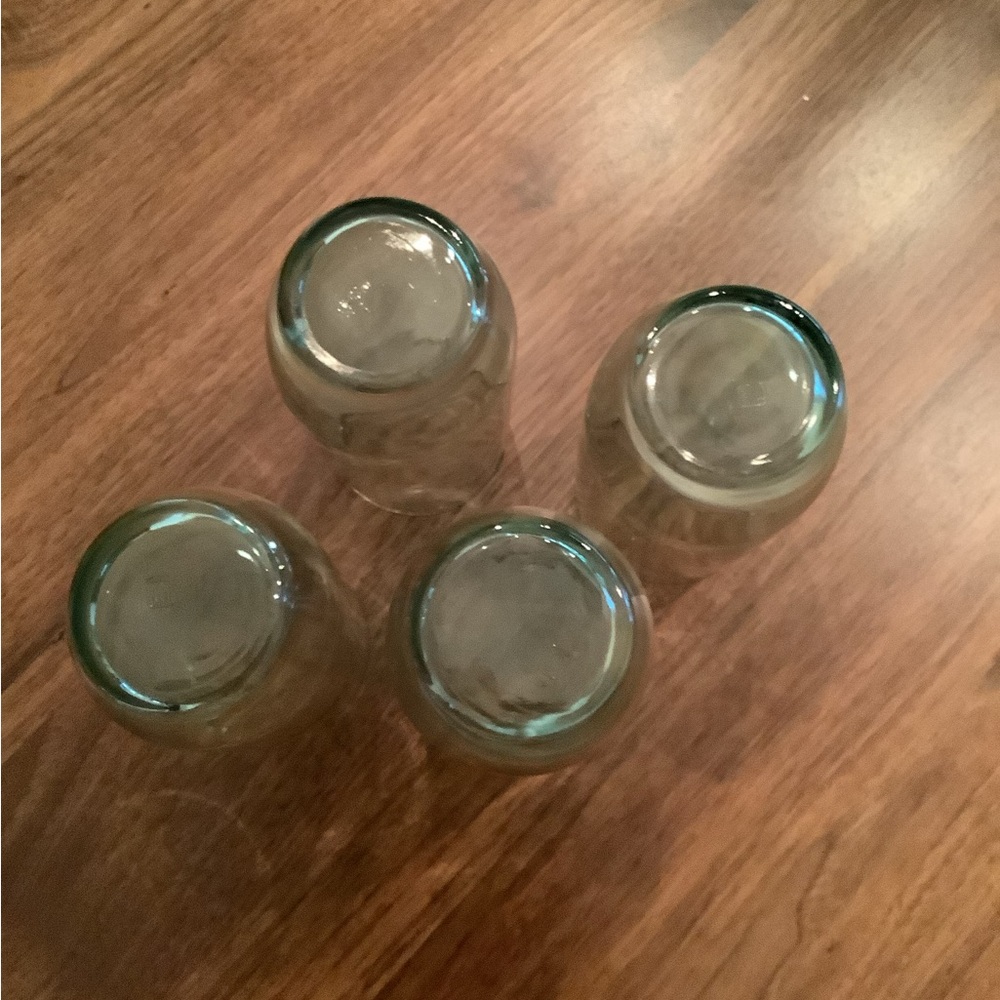Vintage Anchor Hocking Green Glass Tumbler Set of 4 - Picture 3 of 5